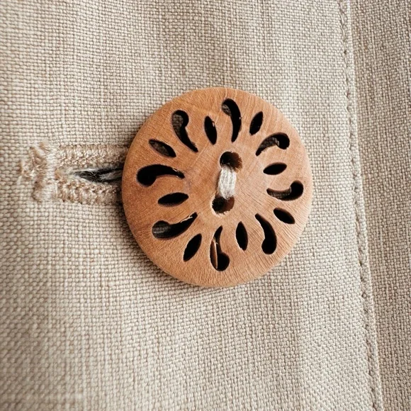 Laura Ashley Silk Linen Belted Jacket | Spring Neutral Quiet Luxury 1X - Picture 7 of 8